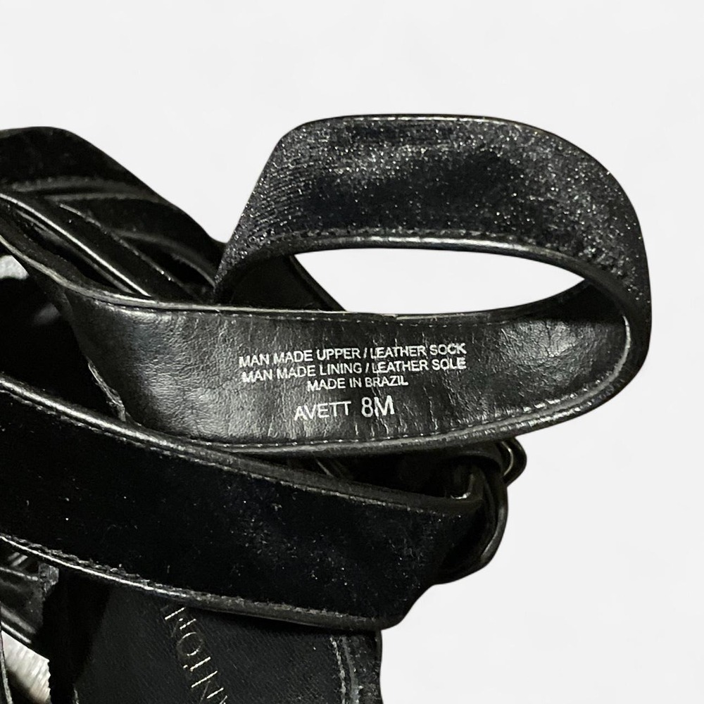 Antonio Melani Black 'Avett' strappy gladiator style high heels with ankle strap - Picture 5 of 7